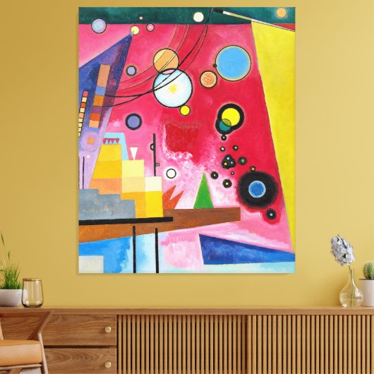 KANDINSKY - ZWARE RODE KLEUR (Schweres Rot) - 1924 Canvas Afdruk (Insitu (Woonkamer))