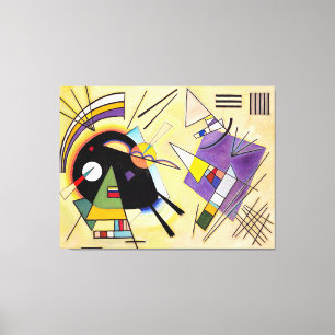 KANDINSKY - ZWART EN PAARS - 1923 - Bauhaus - Canvas Afdruk