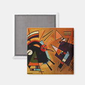 Kandinsky - Zwart en Paars, Magneet (Voorkant / Achterkant)