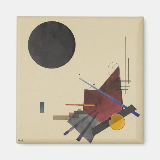 Kandinsky - Zwart Relatie Magneet (Voorkant)