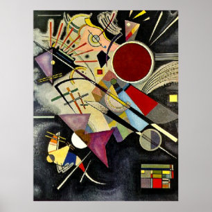 Kandinsky - Zwarte begeleiding  Poster
