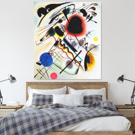 KANDINSKY - ZWARTE VLEK - 1921 - Bauhaus - Canvas Afdruk (Insitu (Slaapkamer))