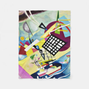 Kandinsky - Zwartraster Fleece Deken