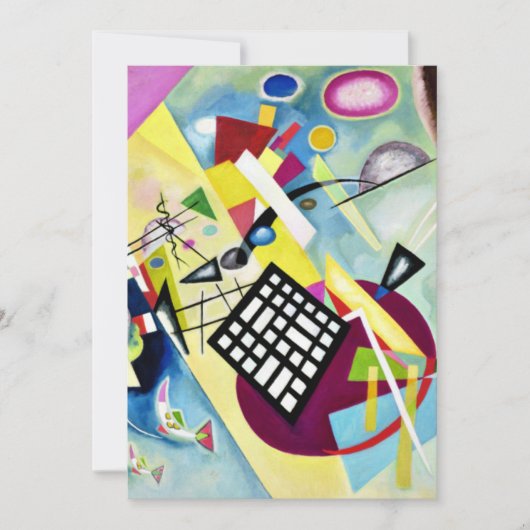 Kandinsky - Zwartraster, populaire abstracte kunst Kaart (Voorkant)