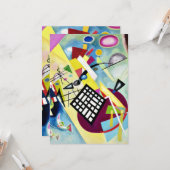 Kandinsky - Zwartraster, populaire abstracte kunst Kaart (Voorkant / Achterkant in situ)