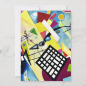 Kandinsky - Zwartraster, populaire abstracte kunst Kaart (Achterkant)