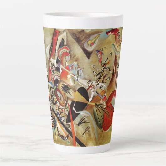 Kandinsky's Abstracte compositie schilderen Latte Mok (Voorkant)