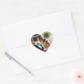 Kandinsky's Abstracte schildpaddenstoel Hart Sticker (Envelop)