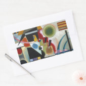 Kandinsky's Abstracte schildpaddenstoel Rechthoekige Sticker (Envelop)