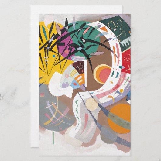 Kandinsky's Dominant Curve Abstract Briefpapier (Voorkant / Achterkant)