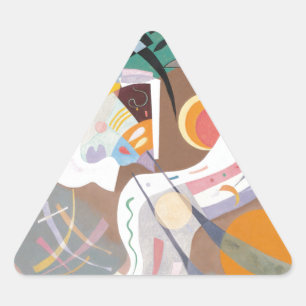 Kandinsky's Dominant Curve Abstract Driehoek Sticker