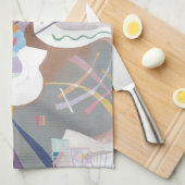 Kandinsky's Dominant Curve Abstract Theedoek (Quarter Fold)