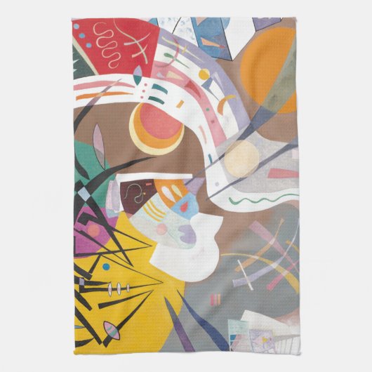 Kandinsky's Dominant Curve Abstract Theedoek (Verticaal)