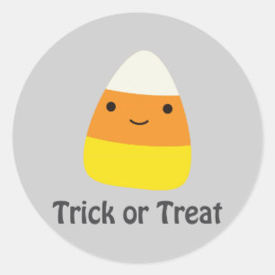 Kandmaïs - Trick or treat Ronde Sticker