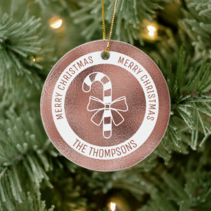 Kandriet - Faux Roos Gold Foil (niet echt Folie) Keramisch Ornament