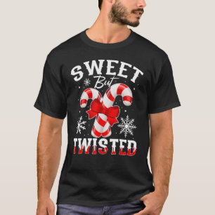 Kandrietsnoer, gezoet, maar verdraaid kerst t-shirt