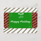 Kandrietstripes Holiday Greetings Feestdagenkaart (Voorkant)