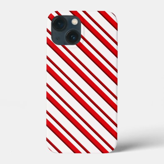 Kandrietstrips, Peppermint Red en White Case-Mate iPhone Case (Achterkant)