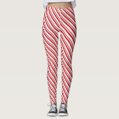 Kandrietstrips, Peppermint Red en White Leggings (Voorkant)