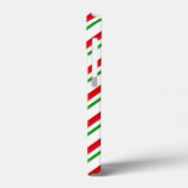 Kandrietstrips, rood, groen en wit Case-Mate iPhone case (Achterkant / Links)