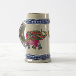 Kandy, kleurrijk roze Elephant mok bier stein