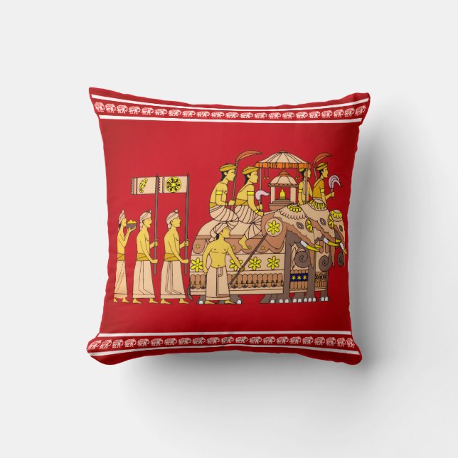 Kandy Perahera Festival Pillow | Sri Lankaanse kun Kussen (Voorkant)