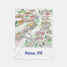Kane, PA fleece deken