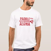 Kane Paddle met Aloha Rash Guard (rood) T-shirt (Voorkant)