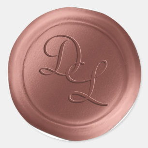 Kaneel 2 Letter Monogram Wax Seal Stickers