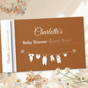 Kaneel Boho Minimalistische Baby Shower Gastenboek