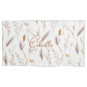 Kaneel Boho Weide Watercolor Aangepast Monogram Kussensloop (Voorkant)