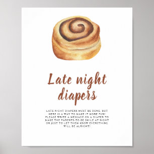 Kaneel broodje - Late night luiers spel Poster
