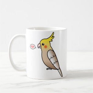 Kaneel Cartoon Koketiel Papegaai Vogel Liefde Koffiemok