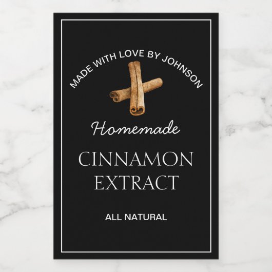Kaneel Extract Label Wijn Etiket (Enkel label)