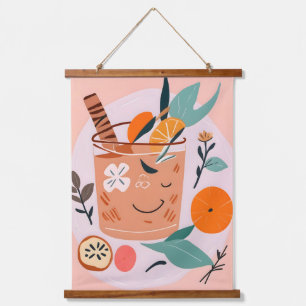 Kaneel & Oranje cocktail Hangend Wandkleed