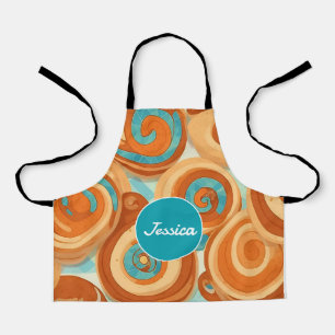 Kaneel rol Mozaïek Kleurrijk Gepersonaliseerd Patr Schort