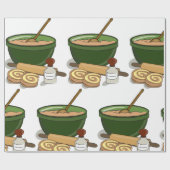 Kaneel Roll Baking Ingrediënten Gezellige Keuken Cadeaupapier (Vlak)