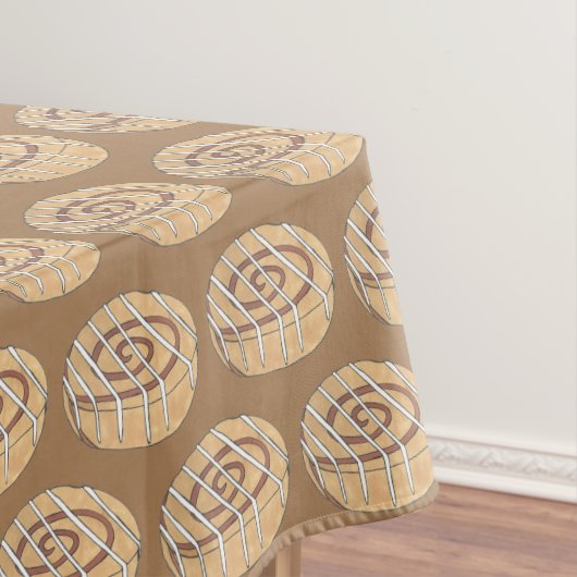 Kaneel Roll Bun Gebak Bakkerij Ontbijt Voedsel Tafelkleed (Voorbeeld)