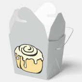 Kaneel Roll Honey Bun Cartoon Design Grijs Schatti Bedankdoosjes (Geopend)