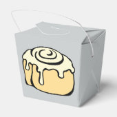 Kaneel Roll Honey Bun Cartoon Design Grijs Schatti Bedankdoosjes (Achterkant)