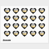 Kaneel Roll Honey Bun Cartoon Design in Zwart Hart Sticker (Vel)