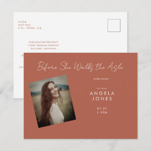 Kaneel voordat ze loopt Foto Vrijgezellenfeest Briefkaart