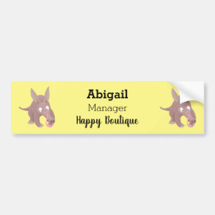 Kaneelaarvark cartoon bumpersticker