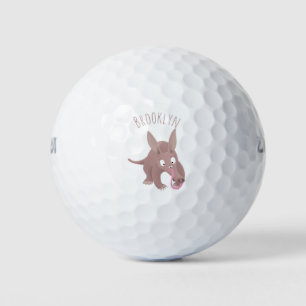 Kaneelaarvark cartoon golfballen