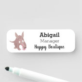 Kaneelaarvark cartoon naamplaatje (In situ)