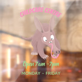 Kaneelaarvark cartoon raamsticker (Vel 2)