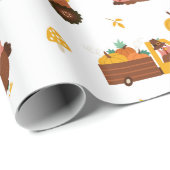 Kaneelboomkalkoenen Cadeaupapier (Rol Hoek)