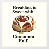 Kaneelbroodjes Zoete Broodjes Restaurant Raamsticker (Vel)