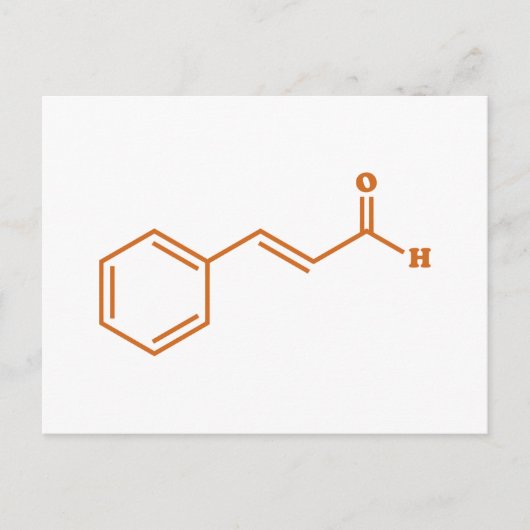 kaneelkaneelaldehyde Moleculaire chemische formule Briefkaart (Voorkant)