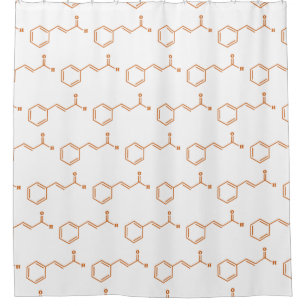 kaneelkaneelaldehyde Moleculaire chemische formule Douchegordijn